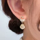 Cozy Crystal Swan Drop Earrings